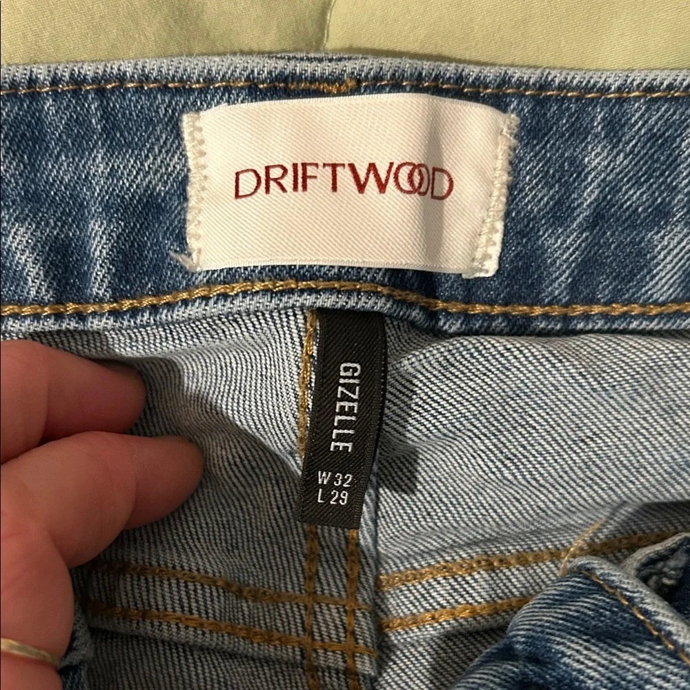 DRIFTWOOD Blue Jeans with Pink Floral Accents - Picture 4 of 6